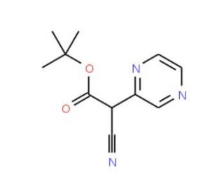 tert-butyl cyano(pyrazin-2-yl)acetate - chemical structure image