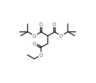 tert-butyl ethyl 2-[(tert-butyl)oxycarbonyl]butane-1,4-dioate (CAS 23550-28-9) - chemical structure image