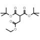 tert-butyl ethyl 2-[(tert-butyl)oxycarbonyl]butane-1,4-dioate (CAS 23550-28-9) - chemical structure image