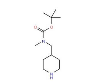 tert-Butyl methyl(piperidin-4-ylmethyl)-carbamate (CAS 138022-04-5) - chemical structure image