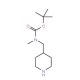 tert-Butyl methyl(piperidin-4-ylmethyl)-carbamate (CAS 138022-04-5) - chemical structure image