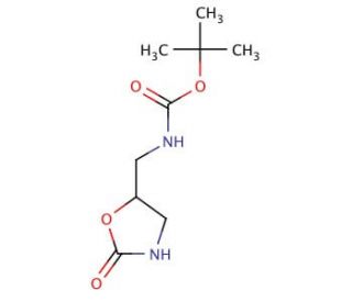 tert-Butyl N-[(2-oxo-1,3-oxazolan-5-yl)methyl]-carbamate (CAS 212913-13-8) - chemical structure image