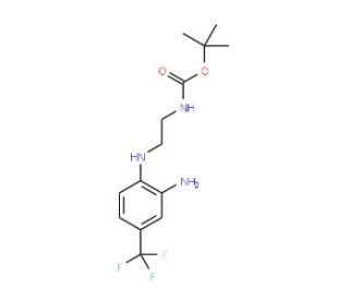 tert-Butyl N-{2-[2-amino-4-(trifluoromethyl)anilino]ethyl}carbamate (CAS 215655-42-8) - chemical structure image