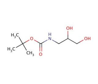 tert-Butyl N-(2,3-dihydroxypropyl)carbamate (CAS 137618-48-5) - chemical structure image