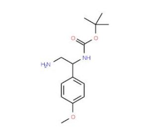 tert-butyl N-[2-amino-1-(4-methoxyphenyl)ethyl]carbamate - chemical structure image