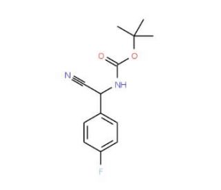 tert-butyl N-[cyano(4-fluorophenyl)methyl]carbamate (CAS 774225-40-0) - chemical structure image