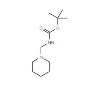 tert-butyl (piperidin-1-ylmethyl)carbamate - chemical structure image