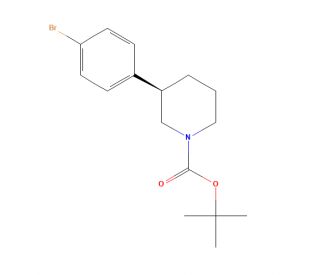 tert-Butyl (R)-3-(4-bromophenyl)piperidine-1-carboxylate (CAS 2244064-26-2) - chemical structure image