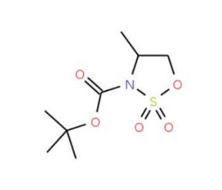 tert-Butyl (R)-4-methyl-2,2-dioxo-[1,2,3]oxathiazolidine-3-carboxylate (CAS 454248-53-4) - chemical structure image