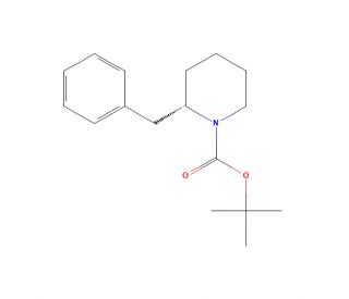 tert-Butyl (S)-2-benzylpiperidine-1-carboxylate (CAS 1853230-29-1) - chemical structure image