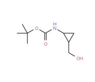 tert-Butyl trans-(2-hydroxymethyl)cyclopropylcarbamate (CAS 170299-53-3) - chemical structure image