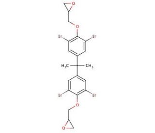Tetrabromobisphenol A diglycidyl ether (CAS 3072-84-2) - chemical structure image