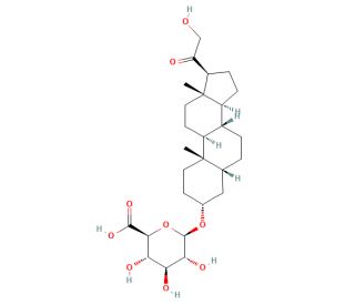 Tetrahydro 11-Deoxycorticosterone 3&alpha;-&beta;-D-Glucuronide (CAS 56162-36-8) - chemical structure image