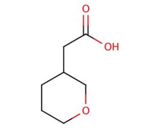 Tetrahydro-2H-pyran-3-ylacetic acid (CAS 102539-71-9) - chemical structure image