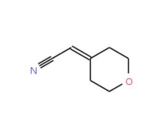 (Tetrahydro-4H-pyran-4-ylidene)acetonitrile (CAS 204651-40-1) - chemical structure image