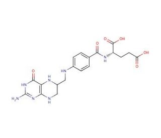 Tetrahydrofolic acid (CAS 135-16-0) - chemical structure image