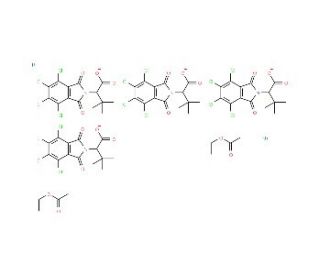 Tetrakis[N-tetrachlorophthaloyl-(R)-tert-leucinato]dirhodium Bis(ethyl Acetate) Adduct - chemical structure image