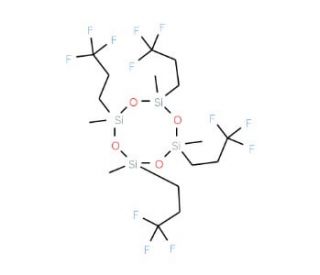 Tetramethyl tetra-3-trifluoropropyl cyclotetrasiloxane (CAS 429-67-4) - chemical structure image
