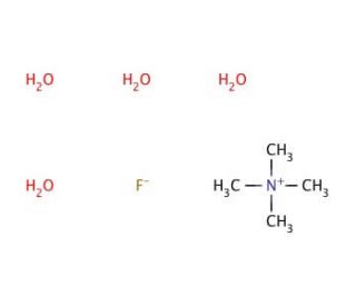 Tetramethylammonium fluoride tetrahydrate (CAS 17787-40-5) - chemical structure image