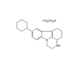 Tetrindole mesylate (CAS 135991-95-6) - chemical structure image