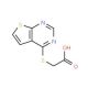 (thieno[2,3-d]pyrimidin-4-ylthio)acetic acid (CAS 18740-26-6) - chemical structure image