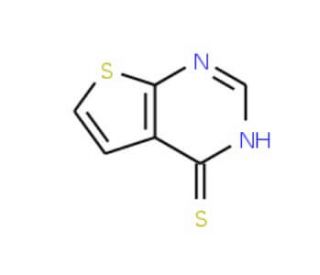 Thieno[2,3-d]pyrimidine-4-thiol (CAS 14080-55-8) - chemical structure image