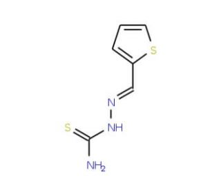 [(thiophen-2-ylmethylidene)amino]thiourea (CAS 5351-91-7) - chemical structure image