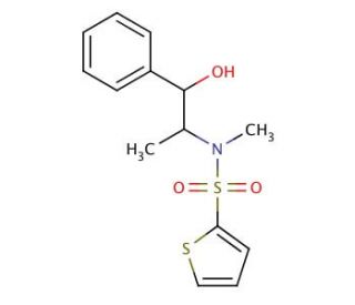 Thiophene-2-sulfonic acid (2-hydroxy-1-methyl-2-phenyl-ethyl)-methyl-amide - chemical structure image