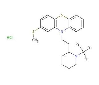 Thioridazine-d3 Hydrochloride (CAS 130-61-0 (unlabeled)) - chemical structure image