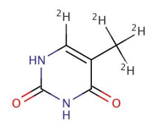 Thymine-d4 (methyl-d3,6-d1) (CAS 156054-85-2) - chemical structure image
