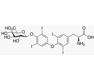 Thyroxine 4&prime;-O-&beta;-D-Glucuronide (CAS 21462-56-6) - chemical structure image