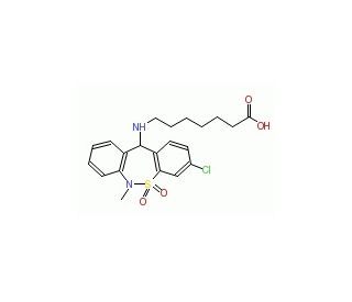 Tianeptine (CAS 66981-73-5) - chemical structure image