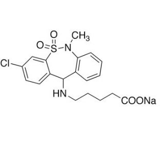 Tianeptine Metabolite MC5 Sodium Salt (CAS 115220-11-6) - chemical structure image