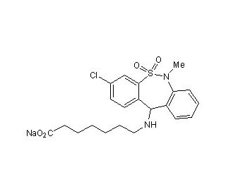 Tianeptine sodium salt (CAS 30123-17-2) - chemical structure image