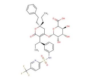 Tipranavir &beta;-D-Glucuronide (CAS 947408-14-2) - chemical structure image