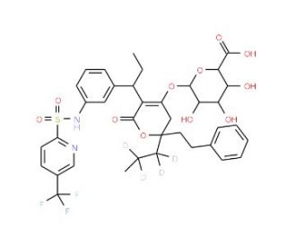 Tipranavir-d4 &beta;-D-Glucuronide - chemical structure image