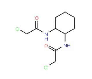 (&plusmn;)-trans-1,2-Bis(chloroacetamido)cyclohexane (CAS 150576-46-8) - chemical structure image