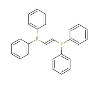 trans-1,2-Bis(diphenylphosphino)ethylene (CAS 983-81-3) - chemical structure image