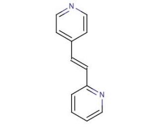 trans-1-(2-Pyridyl)-2-(4-pyridyl)ethylene (CAS 14802-41-6) - chemical structure image