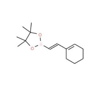 trans-2-(1-Cyclohexenyl)vinylboronic acid pinacol ester (CAS 620634-96-0) - chemical structure image