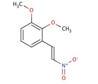 trans-2,3-Dimethoxy-&beta;-nitrostyrene (CAS 37630-20-9) - chemical structure image