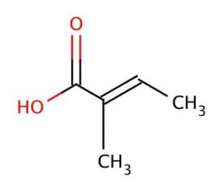 trans-2,3-Dimethylacrylic acid (CAS 80-59-1) - chemical structure image