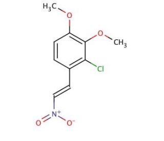 trans-2-Chloro-3,4-dimethoxy-&beta;-nitrostyrene (CAS 41122-35-4) - chemical structure image