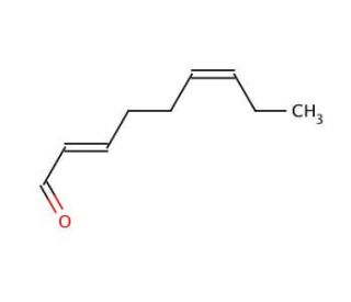 trans-2,cis-6-Nonadienal (CAS 557-48-2) - chemical structure image