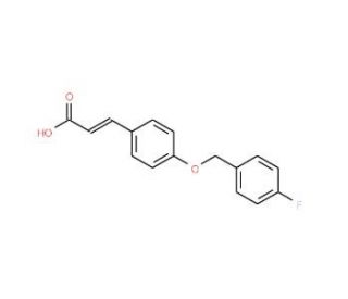 trans-3-[4-(4-Fluorobenzyloxy)phenyl]acrylic acid (CAS 175136-19-3) - chemical structure image