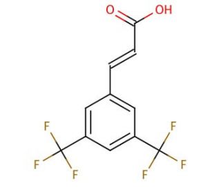 trans-3,5-Bis(trifluoromethyl)cinnamic acid (CAS 155814-20-3) - chemical structure image