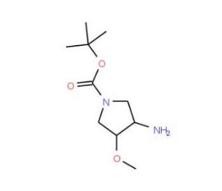 trans-3-Amino-1-Boc-4-methoxypyrrolidine (CAS 429673-79-0) - chemical structure image
