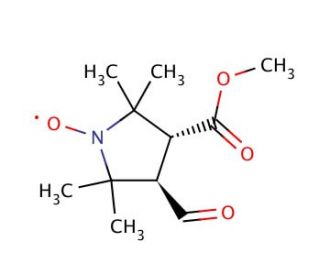 trans-3-Formyl-4-methoxycarbonyl-2,2,5,5-tetramethylpyrrolidin-1-yloxyl Radical (CAS 229621-04-9&#0;) - chemical structure image