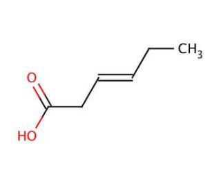 trans-3-Hexenoic acid (CAS 1577-18-0) - chemical structure image