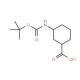 trans-3-(tert-Butoxycarbonylamino)cyclohexanecarboxylic acid (CAS 218772-92-0) - chemical structure image